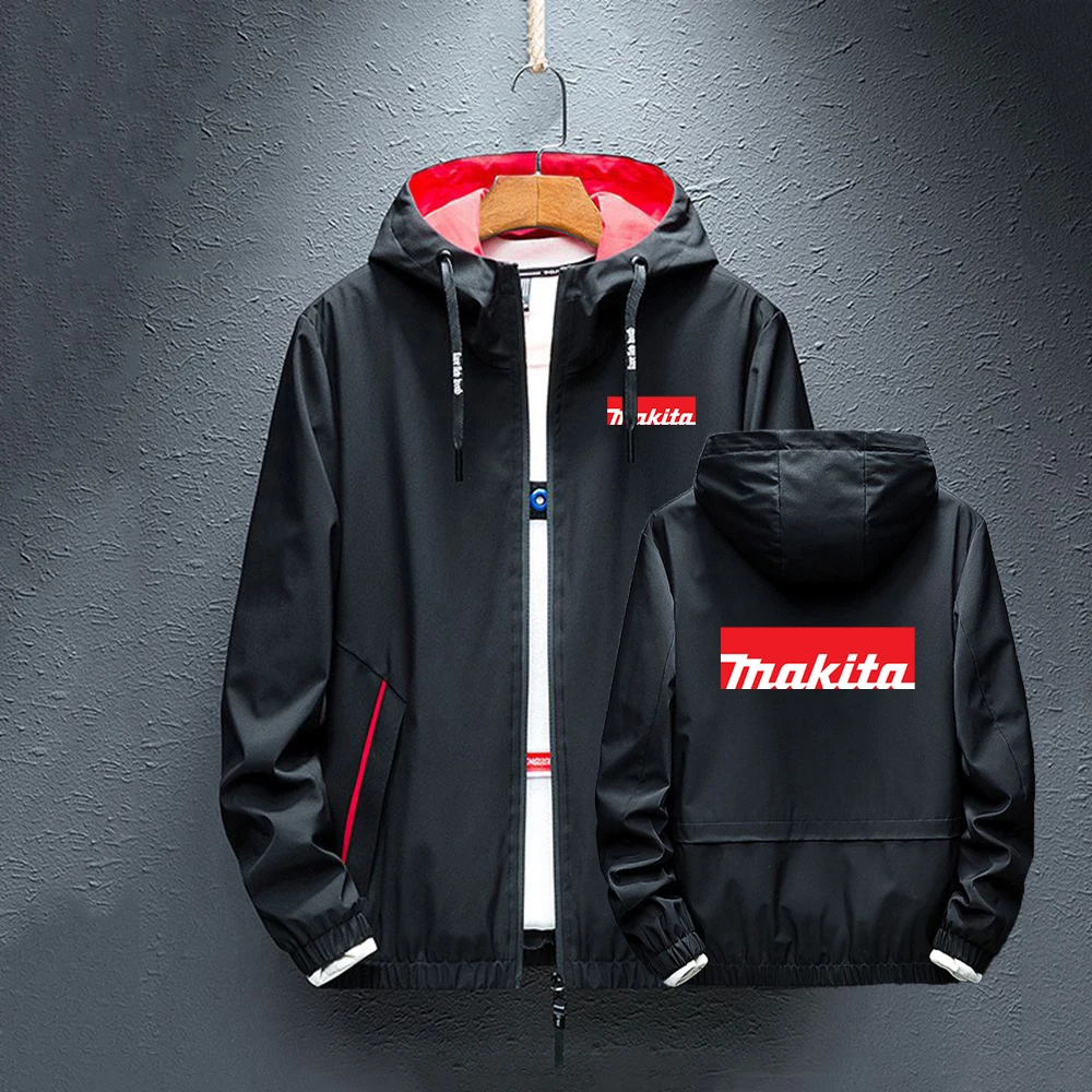 

2021 Makita Logo Hoodies Splice Solid Jackets Zipper Man's Comfortable Casual Comfortable Coats Spring Autumn Tops Coats