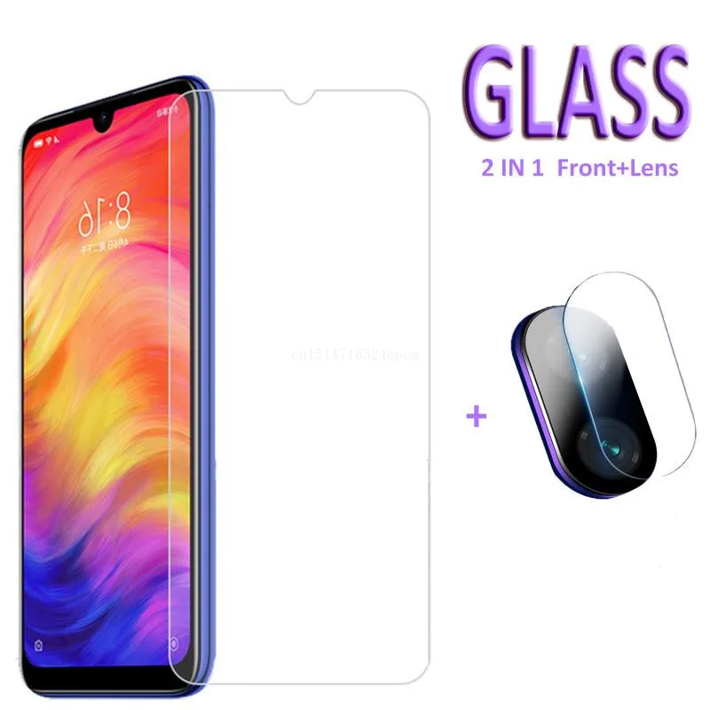 Адаптер 2-в-1 для объектива камеры из мягкого стекла Xiaomi Redmi 7 NOTE Защитная пленка