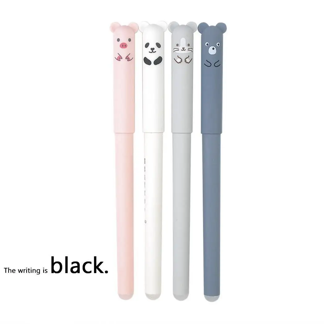 Красивый рисунок панды стираемая нейтральная ручка синяя черная мультяшная 14 5 0