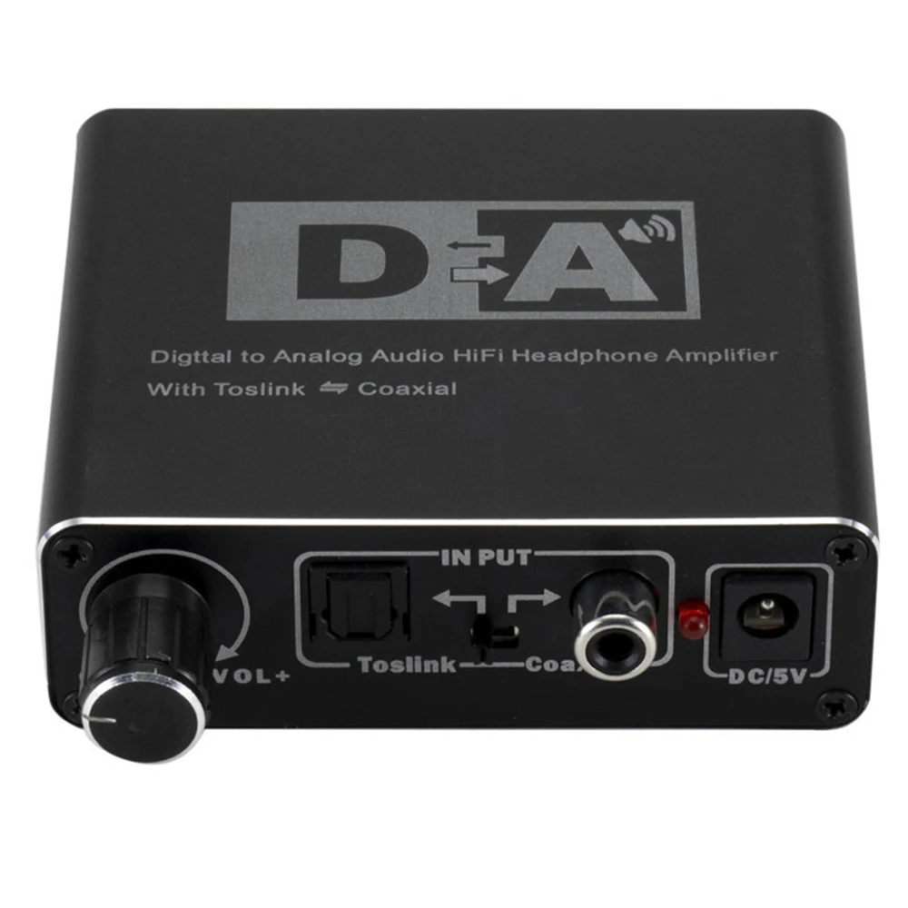 192kHz RCA HIFI Headphone Amplifier Optical Fiber Coaxial Audio Converter Decoder Digital To Analog Adapter | Электроника