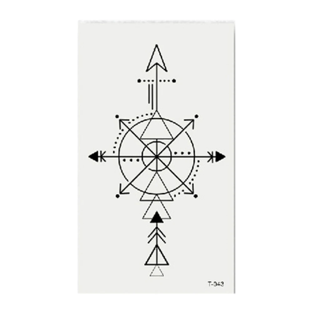 1 шт. Геометрическая наклейка для татуировок женщин и мужчин водонепроницаемая