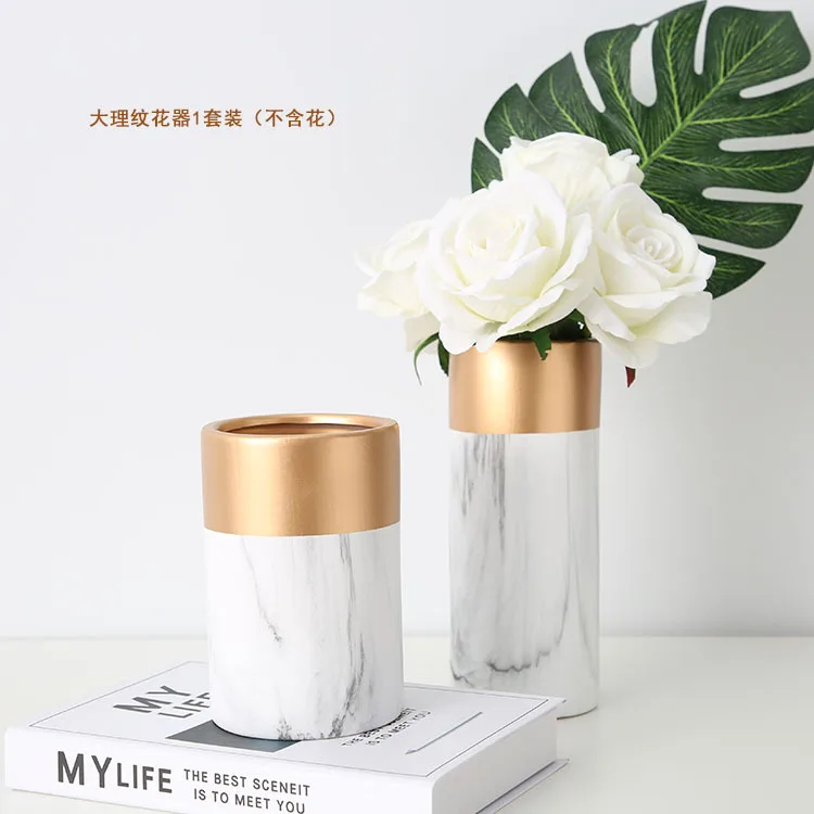 

Modern Gold Luxury European Vase Minimalist Ceramics Creative Indie Room Decor Bedroom Wazon Na Kwiaty Wedding Decoration BK50HP