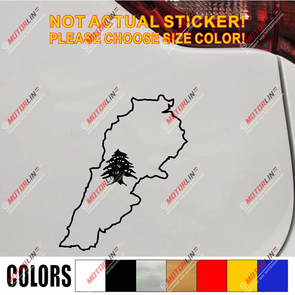 Ливан кедр карта внешний вид наклейка автомобиль винил без bkgrd|Наклейки на