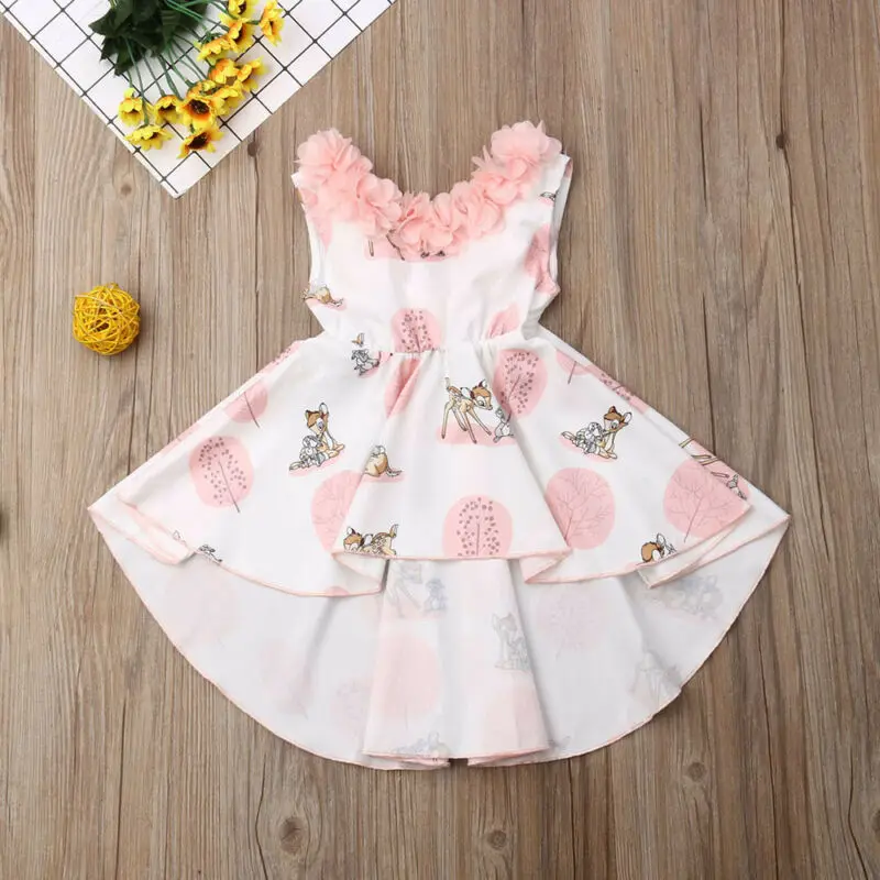 Абсолютно Новое Детское платье без рукавов яркое Яркое летнее с цветочным