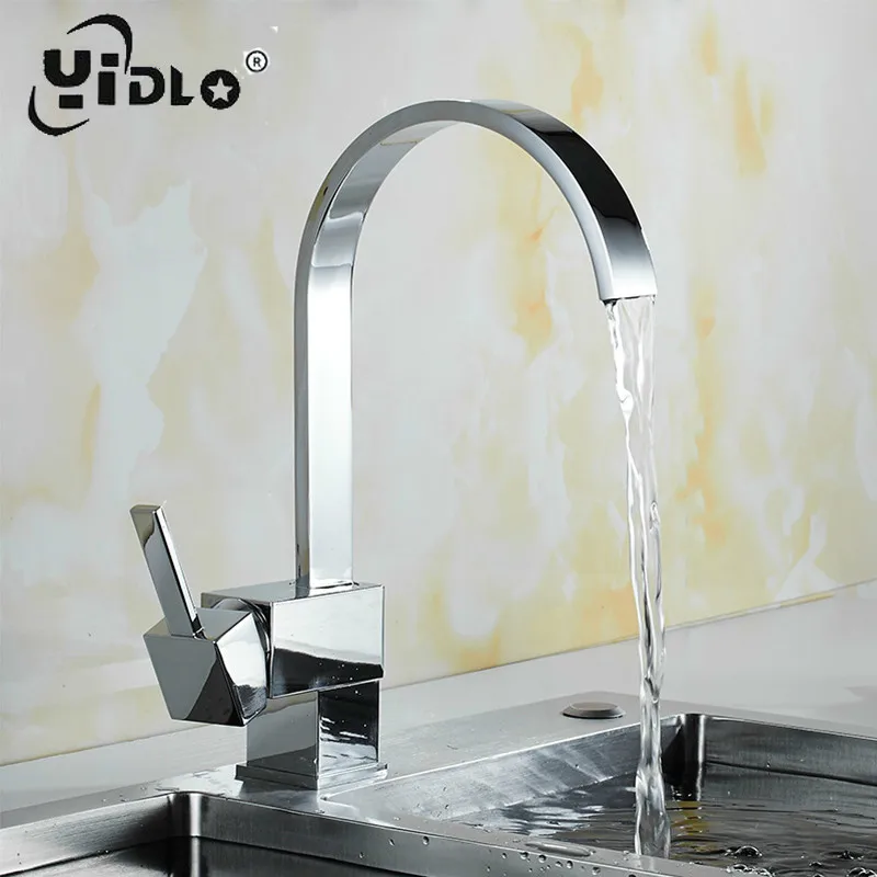 Кухонный кран 360 градусов Поворотный водопроводный кухонный из хромированной