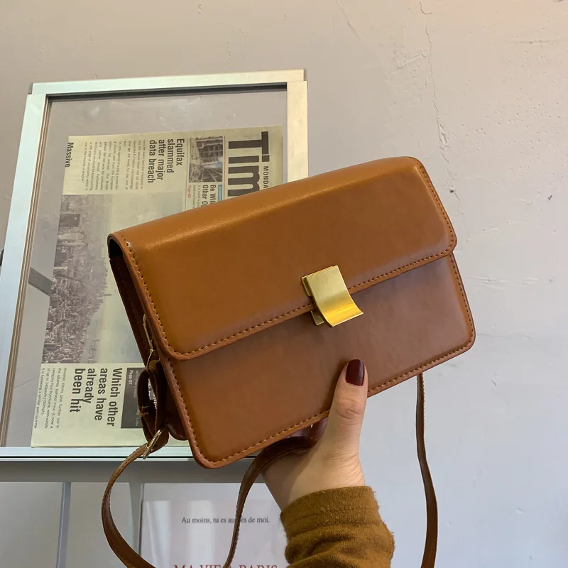 

Women Simple Texture Ladies Bag New Trendy Fashion Wild Messenger Bag Small Square Crossbody Shoulder Bag Satchels