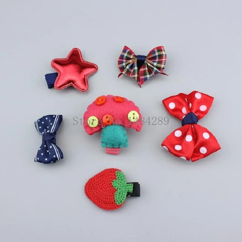 6 шт./компл. новые модные заколки для волос детей детские с бантом и цветами