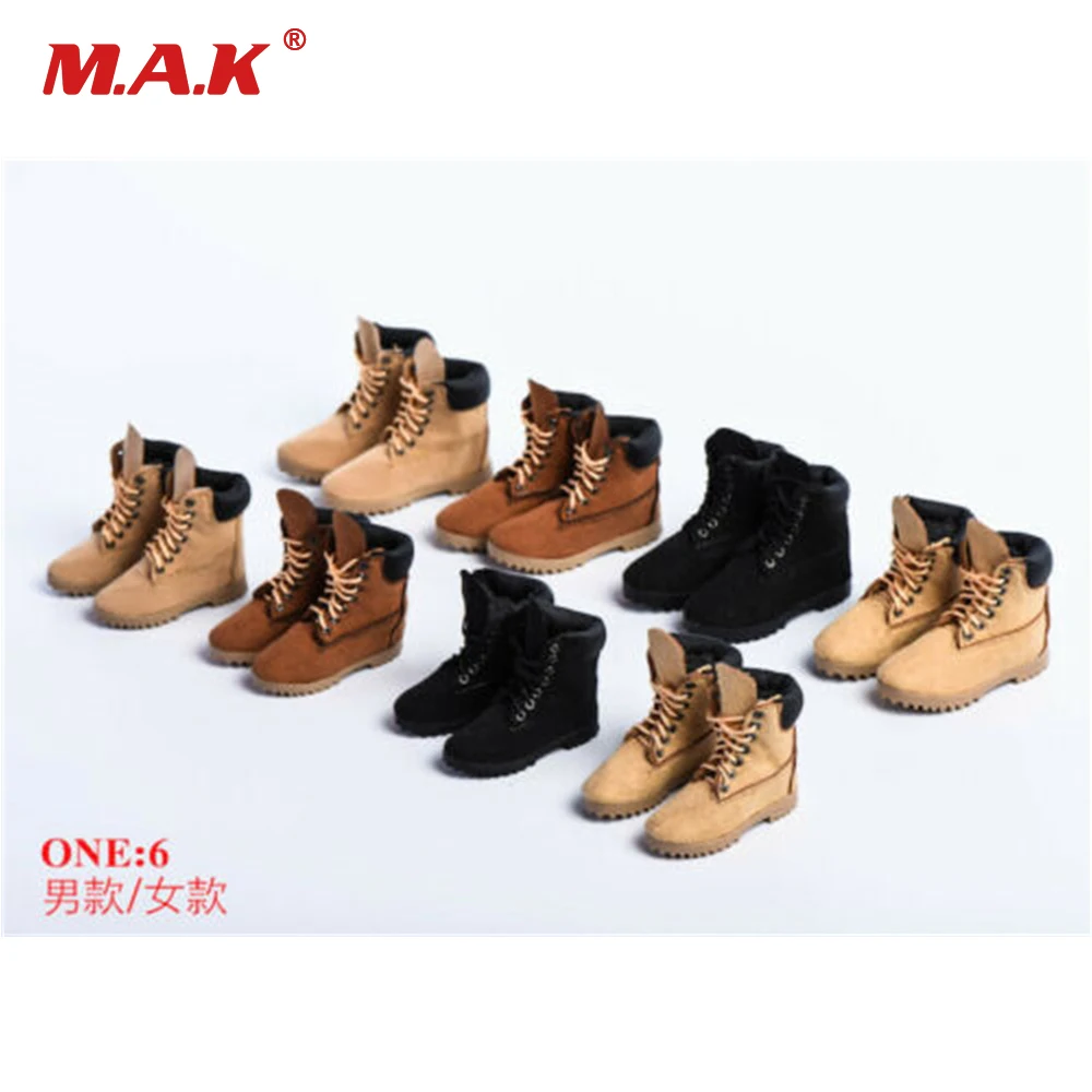 

1/6 весы 18XG023 женский/мужской солдатский скальные туфли; Кожаные ботинки с высоким берцем обувь на полой подошве; Модель для детей возрастом о...