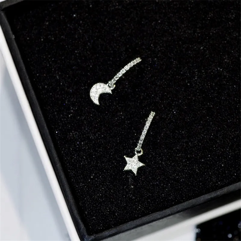 Женские асимметричные серьги ROXI гвоздики из стерлингового серебра 925 пробы с