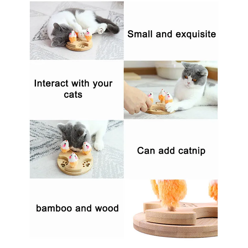 Cat Toy Mouse With Catnip For Game Interactive Teaser Playing Fun Plush Mice Cats Toys Scratcher Kitten Pet Supplies | Дом и сад