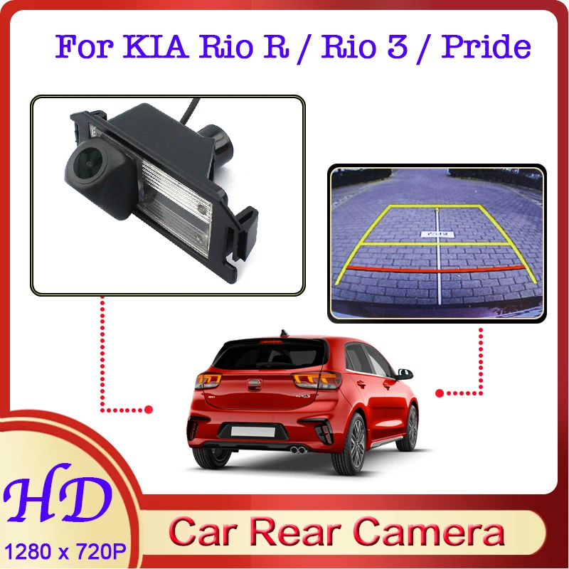 

Автомобильная камера заднего вида «рыбий глаз» для KIA Rio R/Rio 3/Pride UB 2011 ~ 2017, ночное видение, HD Водонепроницаемая специализированная камера зад...