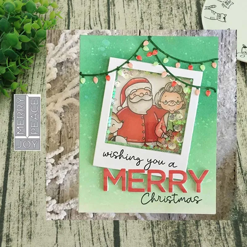 Новый 2019 merry радость письмо металлический Трафаретный вырубной штамп цветок