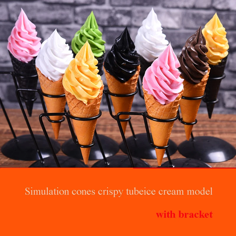 Реалистичная хрустящая модель мороженого имитация вафельного конуса образец с