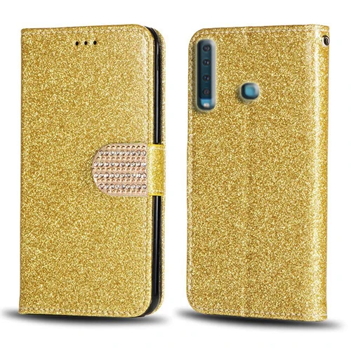 

Кожаный чехол-бумажник со стразами для Samsung Galaxy A9 2018