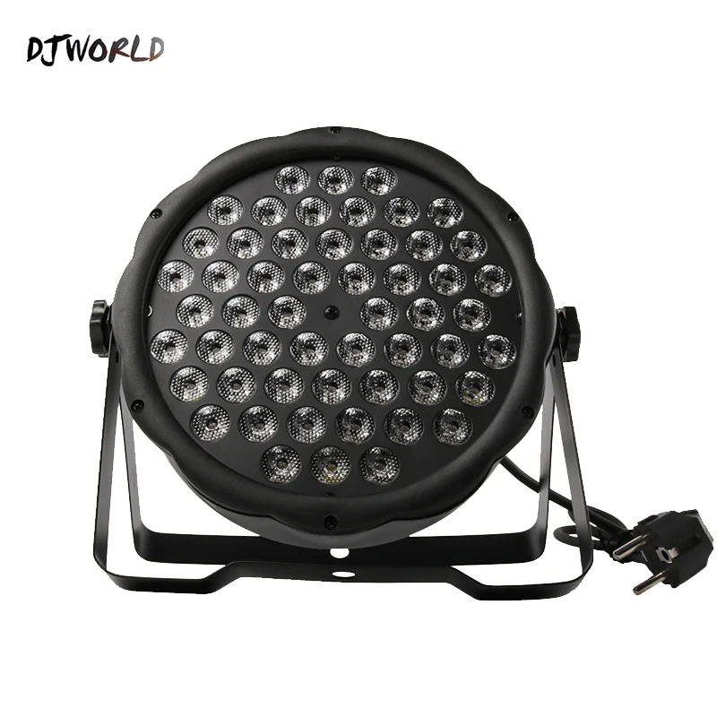 Djworld LED Flat Par 54x3W RGB Color Lighting Strobe DMX 512 Stage Effect Light For Dj Disco Party Wedding Bar Stage Party TV disco dj light co2 gun pistola co2 rgb gun co2 airsoft air guns jet machine for christmas halloween wedding party stage effect