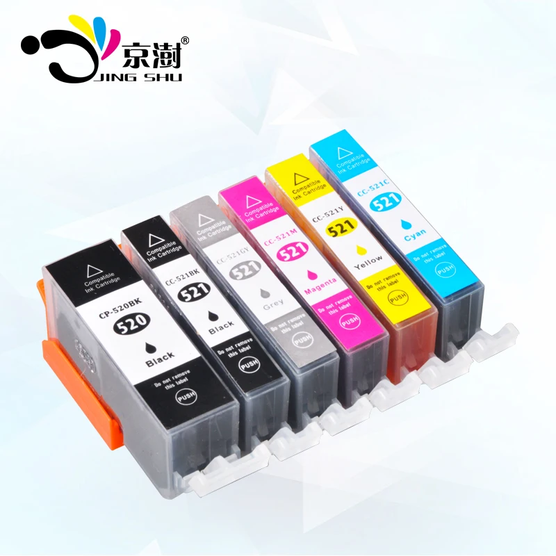 Чернильный картридж pgi 520 cli 521 6 шт. чернильный для canon Pixma IP3600 IP4600 IP4700 MP540 MP620 MP630 MP980
