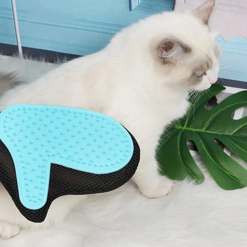 Перчатка для груминга кошек и шерстяная перчатка вычесывания шерсти домашних