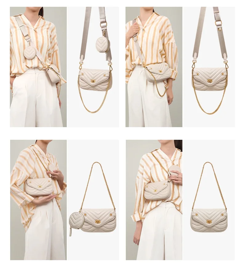 small pu leather shoulder bag for women 2022 new purse and handbags female travel crossbody bag ladies chain sling bag 2 pcsset free global shipping