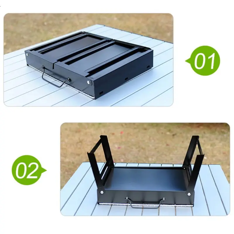 

Portable Foldable BBQ Grills Patio Barbecue Charcoal Grill Stove Outdoor Camping
