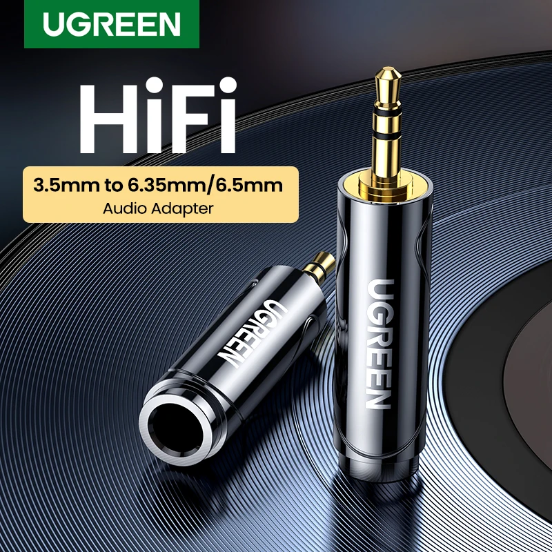 

UGREEN 3.5mm to 6.5mm 6.35mm 1/4 Adapter Gold Plated Pure Copper 6.5mm Male to AUX Female to Jack Mono Adapter Audio Connector