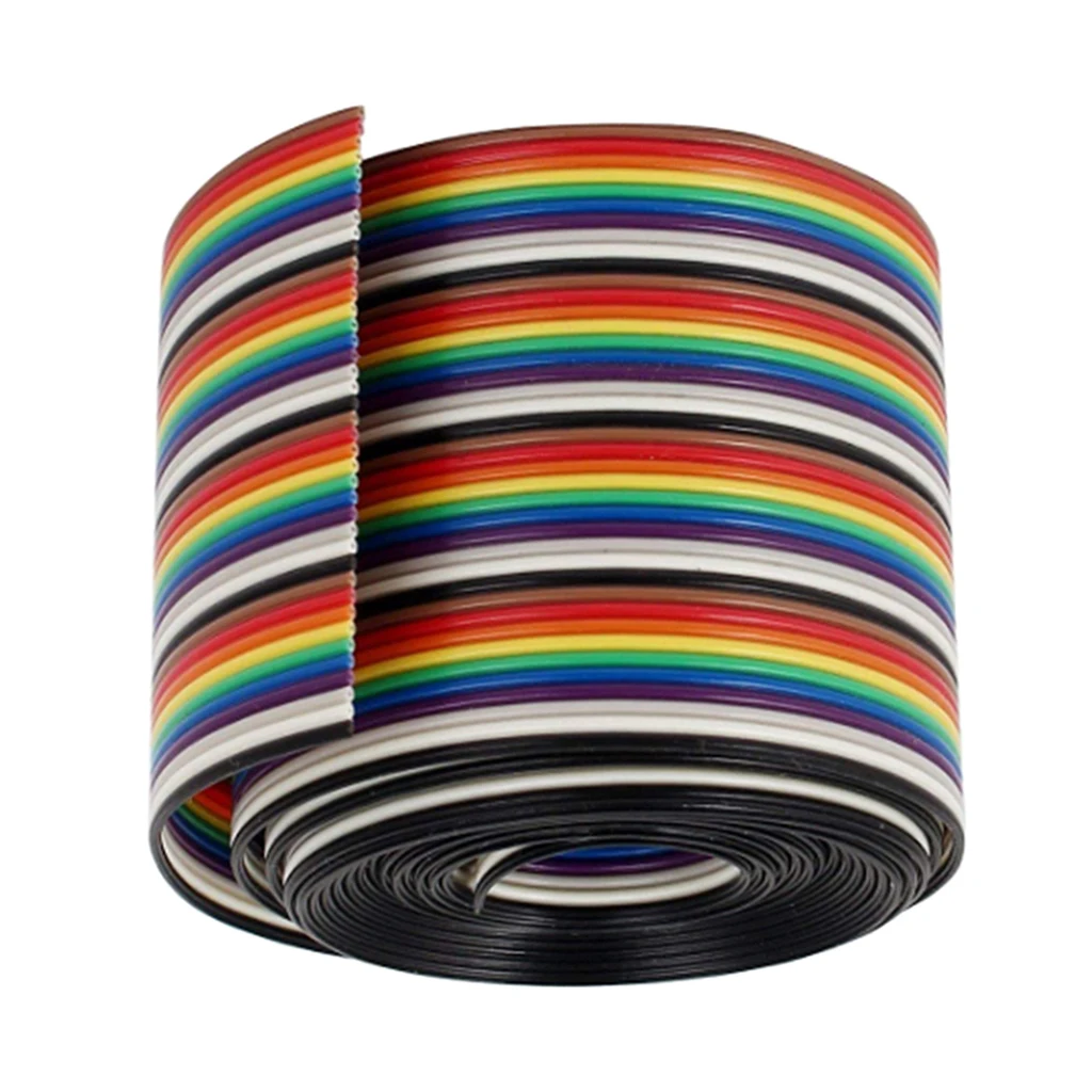 

1M 40 Pin 1.17mm Rainbow Color Flat Ribbon Cable Wire Rainbow Cable New