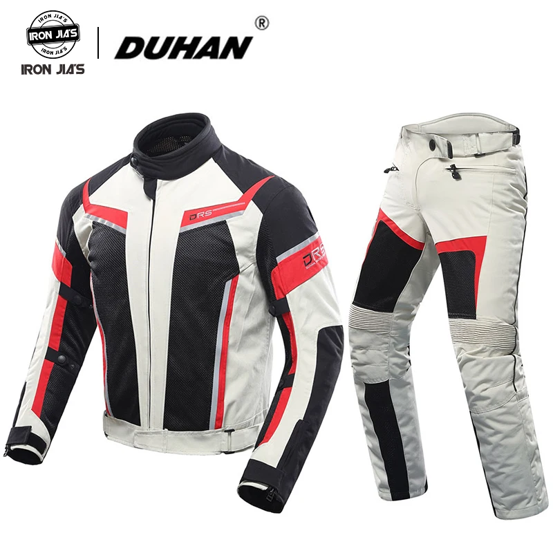 Костюм мужской/женский мотоциклетный из дышащей куртки и брюк|motorcycle pants duhan|racing