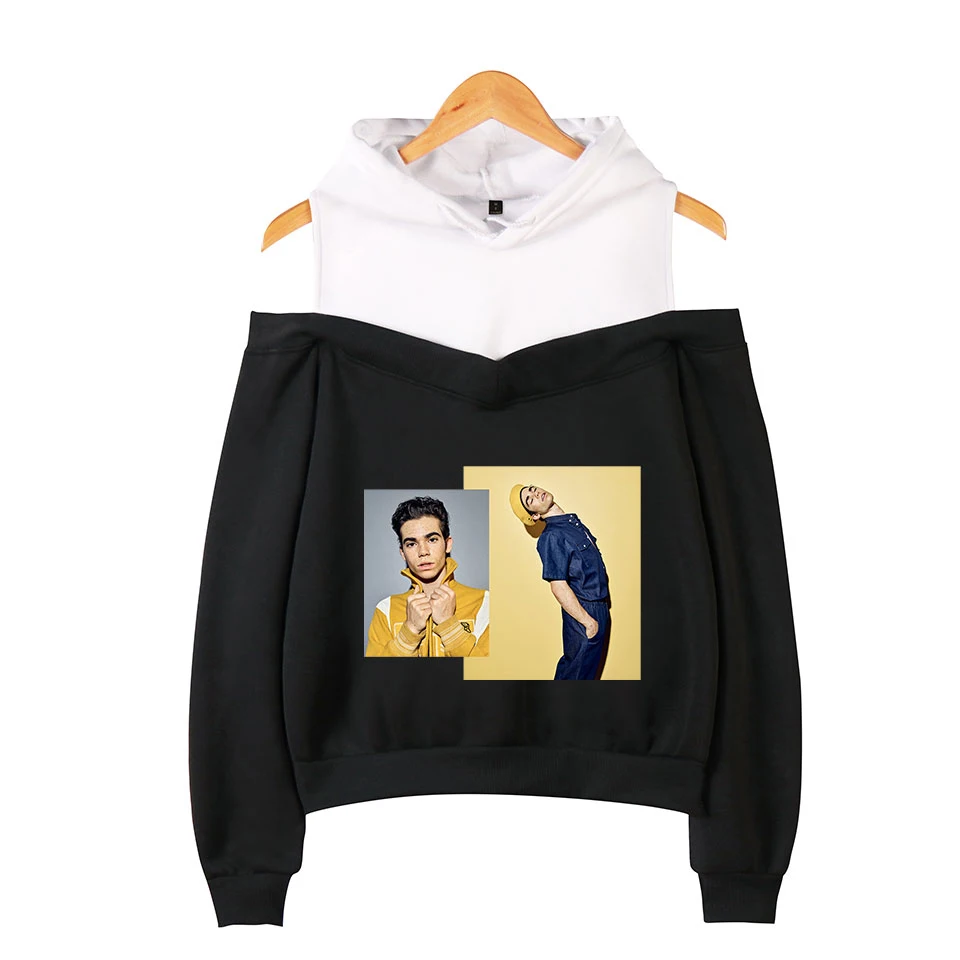 

Harajuku Cameron Boyce Hoodies Women Off-the-shoulder Sweatshirt Pullover Women Tops Print Long Sleeve Casual Hooded Full Jersey