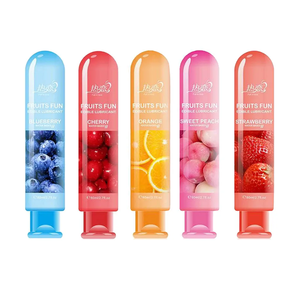 80 мл съедобная фруктовая смазка на водной основе Нетоксичная сексуальный