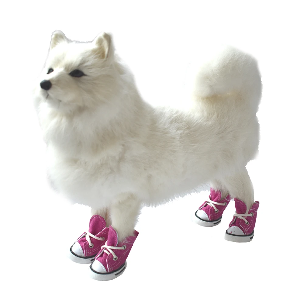 Новинка 4 шт. розовые джинсовые кроссовки для собак обувь щенков Спортивная