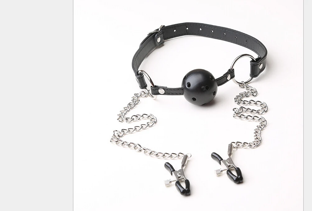Взрослые БДСМ игрушки Бриджи рот кляп шар оральный секс с цепочкой клипсы грудь
