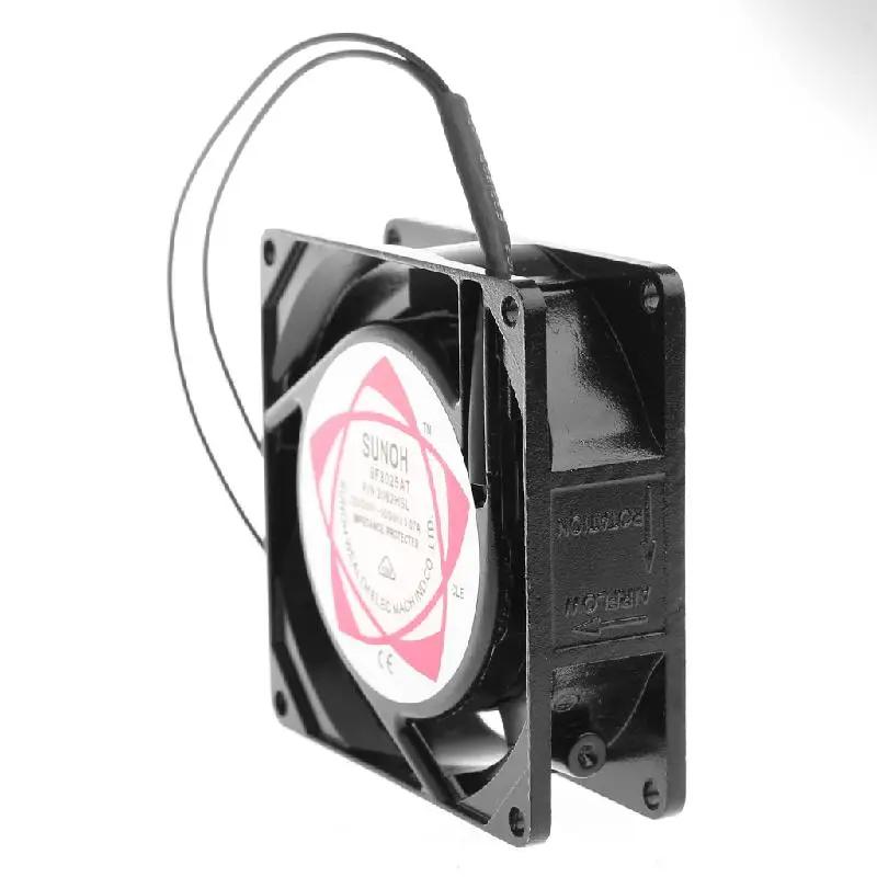 

W3JB SF8025AT 2082HSL 8025 80mm Sleeve Bearing 220-240V AC 2-Wire Case Cooling Fan