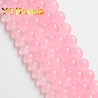 natural light pink chalcedony jades stone beads 4 6 8 10 12 14mm loose spacer beads for jewelry making diy charms bracelets 15