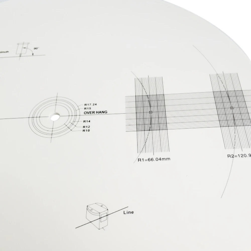 Белый коврик обнаружение выравнивания фонограф круглый LP Виниловый