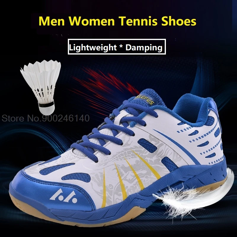 

Indoor Professional Tennis Shoes Couples Badminton Sneakers Volleyball Shoes For Men Women Anti-Slip Damping Athletic Shoes
