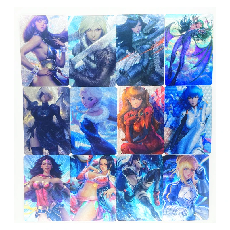 

14pcs/set Wonder Woman Supergirl Harleen Quinzel Boa Hancock Toys Hobbies Hobby Collectibles Game Collection Anime Cards