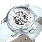 WINNER Роскошные Стразы Часы для женщин модные элегантные автоматические механические наручные часы повседневные женские часы montre femme