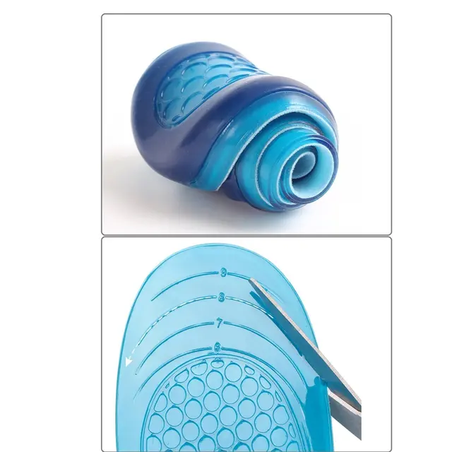 Silica Gel Orthotic Elastic Insoles Arch Support Shoe Pad Sport Running Gel Insoles Insert Cushion for Men Women Size 33-48 4