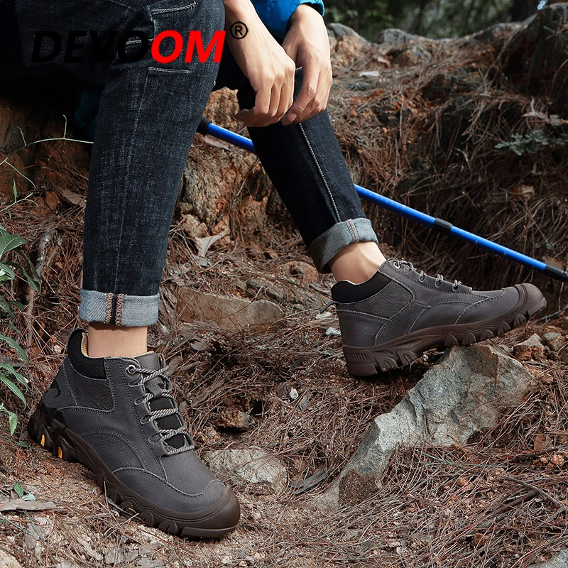 Winter Outdoor Tactical Hiking Boots Men Non-Slip Waterproof Snow 2021 Sneakers Climbing Mountain Trail Trekking Shoes | Спорт и