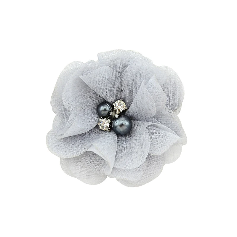 Заколки для волос с жемчужинами девочек детские заколки шифоновые Цветочные