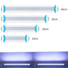 Аквариумный светильник 18-48 см сине-белые садок для рыбы светильник Водонепроницаемый раздвижная селфи-зажим для пресной воды кораллового цвета для сельскохозяйствнных ламп по стандартам ЕССША Plug 90-260V