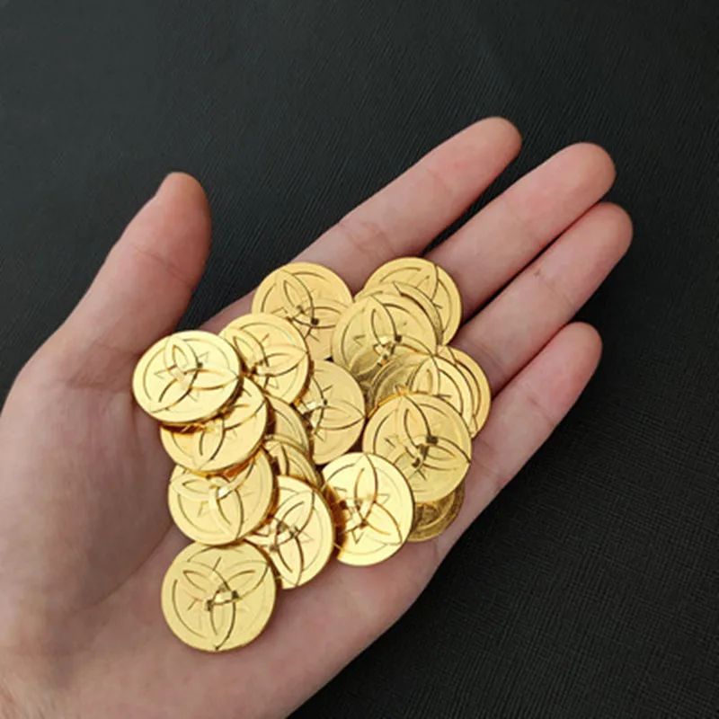 

Anime Gold Plated Mora Coin Model Genshin Impact Morax Cosplay Coins Art Collection Gifts Accessories