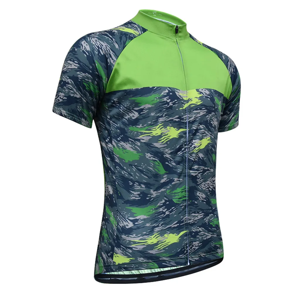 Джерси для велоспорта Мужская камуфляжная велосипедная майка дышащая футболка с