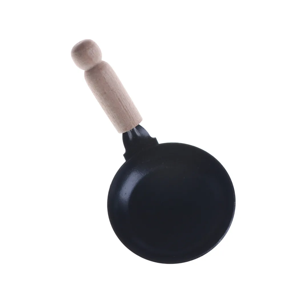 Новый черный сковородка для жарки мебель игрушки кукольный домик миниатюра