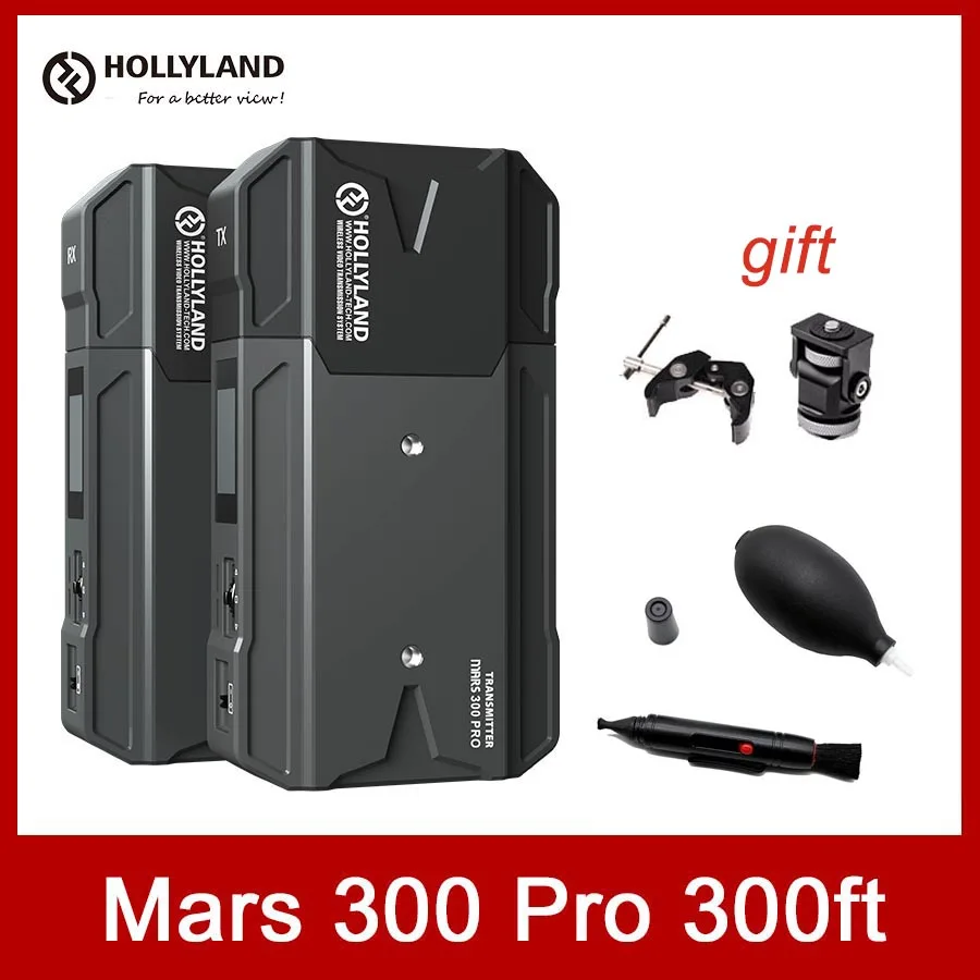 

Hollyland Mars 300 Pro Беспроводная система передачи 300Pro 300ft двойной HDMI-совместимый HD-видеоприемник трансимиттер для камеры