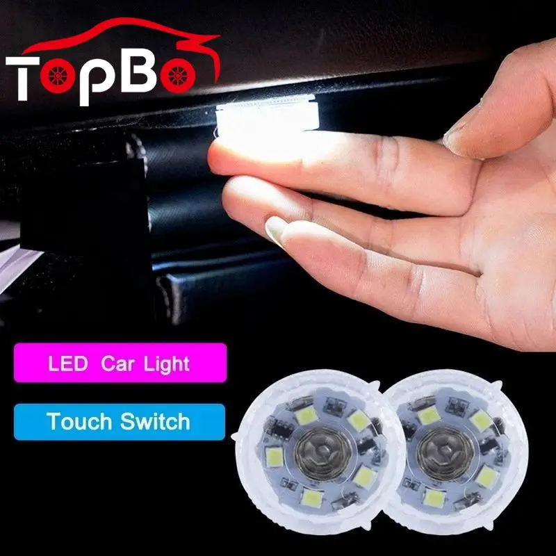 

1pc Car Interior Light Led Touch Switch Light Wireless Ambient Lamp Portable Night Reading Lights Car Roof Lamp Bulbs