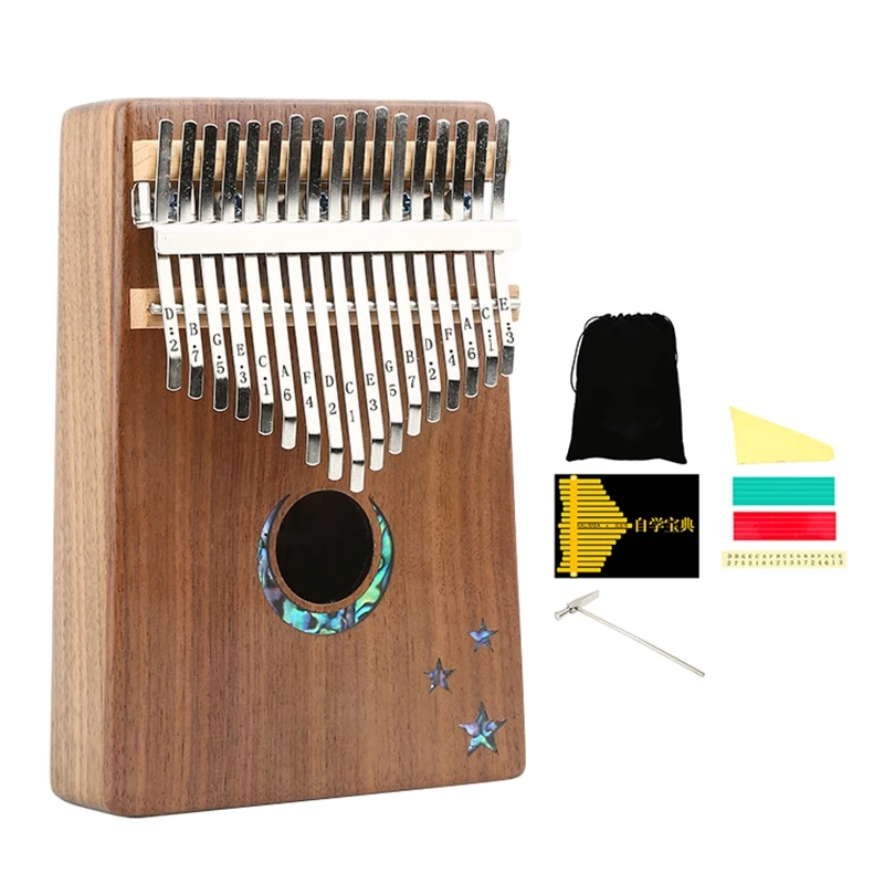 

YAEL Thumb Piano 17 Keys Portable Personal Musical Instrument for Kids & Adults Beginners to Professionals Gifts All in One Kit