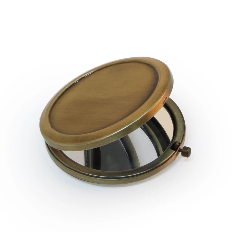 Круглое карманное зеркало 70 мм с печатью логотипа 100/лот #18413 3|Зеркала для макияжа|