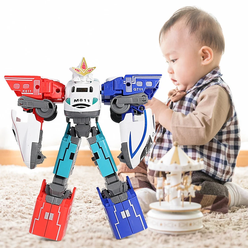3in1 High Speed Train Car Action Finger Robot Assemble Figure Deformation Toys for Children Boys Game Christmas Gift | Игрушки и хобби