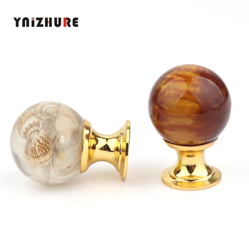 YNIZHURE роскошный Янтарный корпус тигровый глаз золотой шкаф ручки для выдвижных