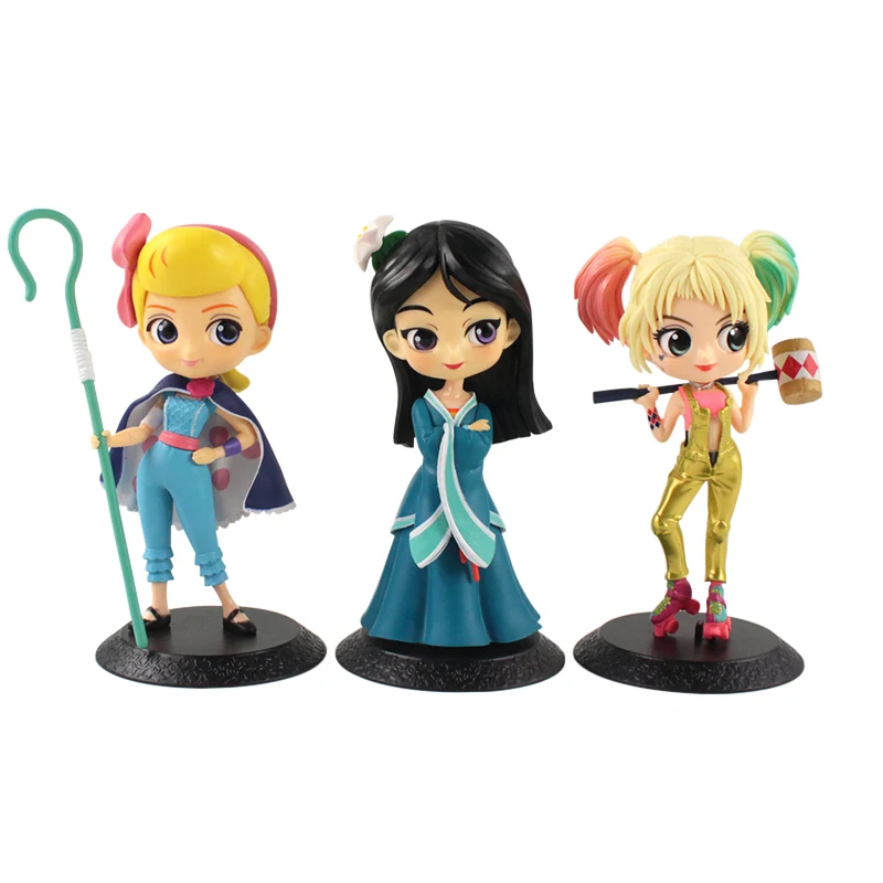 15cm Q Posket Mulan Bo Peep Shepherdess PVC Action Figure Toys Doll Qposket Models For Kids Gifts